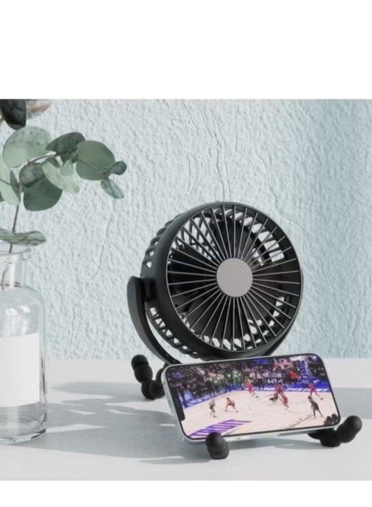 3 Speed Portable Personal Mini Stroller Fan With Flexible Tripod, USB Rechargeable Battery