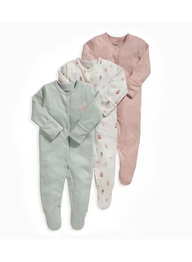 Cotton Newborn Bodysuit Baby Clothes Three-piece Set