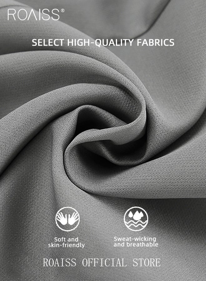 Casual Drape Suit Pants for Women Contrast Color Breathable Wide Leg Trousers with Loose Fit and Special Splicing Hem Design Ladies Slimming Straight Leg Pants Flatter All Body Types