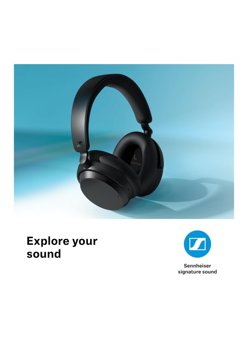 Consumer Audio Accentum Wireless Bluetooth Headphones - 50-Hour Battery Life, Audio, Hybrid Noise Cancelling (ANC), All-Day Comfort And Clear Voice Pick-Up For Calls Black