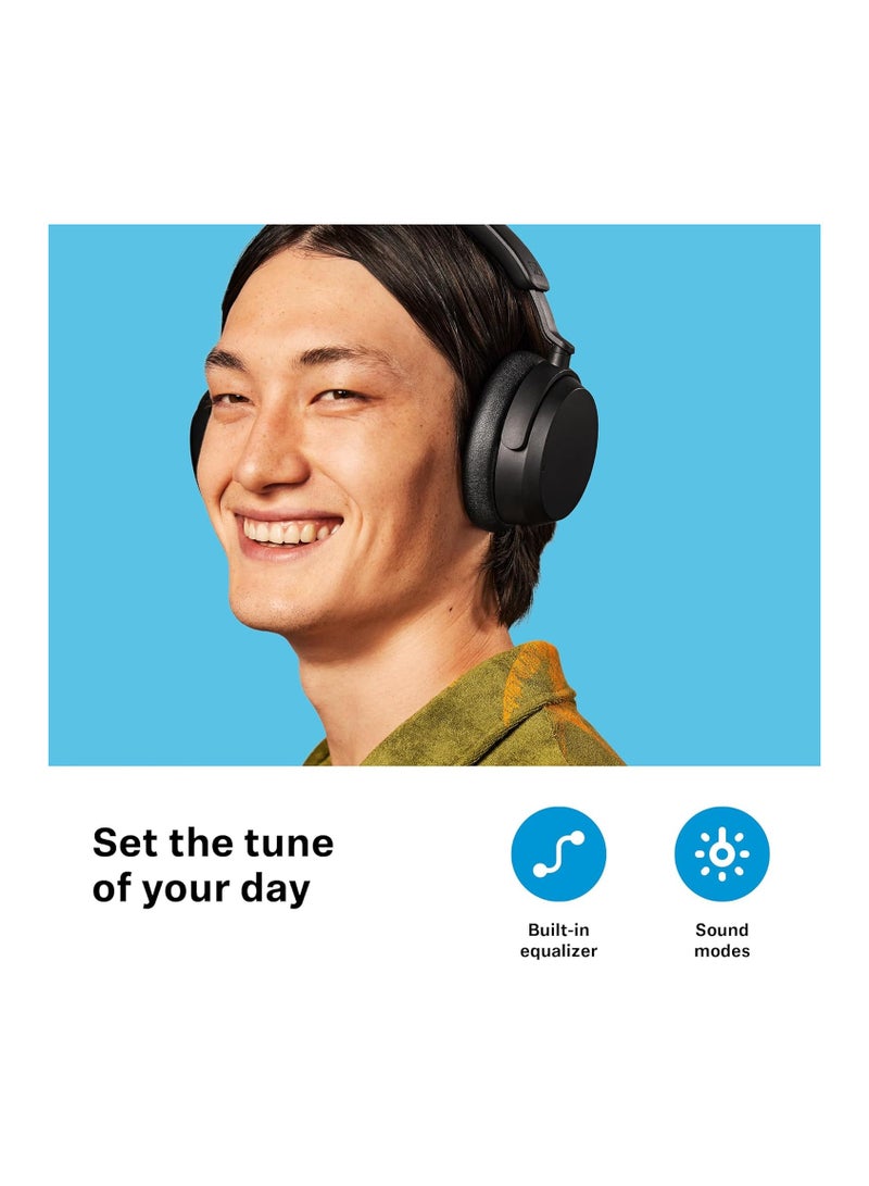 Consumer Audio Accentum Wireless Bluetooth Headphones - 50-Hour Battery Life, Audio, Hybrid Noise Cancelling (ANC), All-Day Comfort And Clear Voice Pick-Up For Calls Black