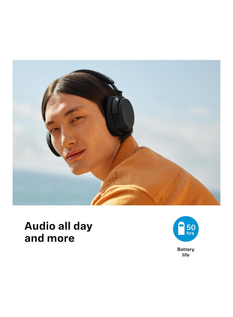 Consumer Audio Accentum Wireless Bluetooth Headphones - 50-Hour Battery Life, Audio, Hybrid Noise Cancelling (ANC), All-Day Comfort And Clear Voice Pick-Up For Calls Black