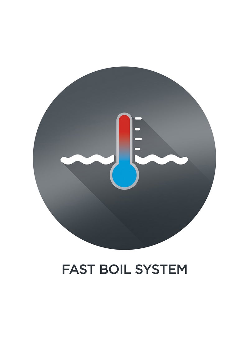 Stainless Steel Cordless Electric Kettle With Auto Shut-Off And Removable Mesh Filter Silver/Black 1.7 L 2200 W ZJM10.000SS Black