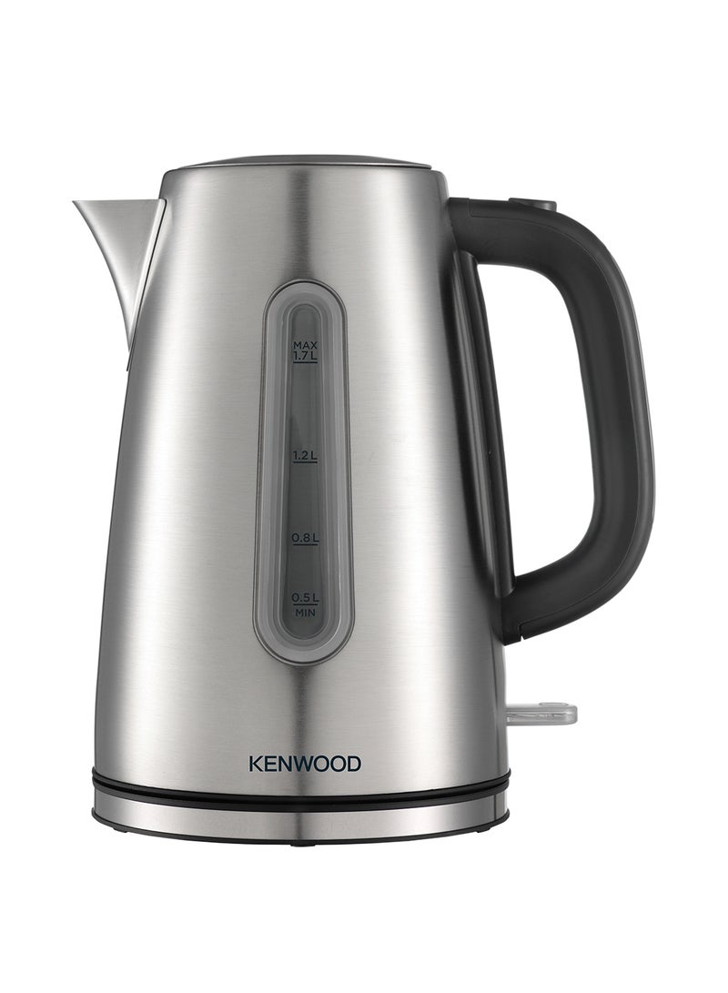 Stainless Steel Cordless Electric Kettle With Auto Shut-Off And Removable Mesh Filter Silver/Black 1.7 L 2200 W ZJM10.000SS Black
