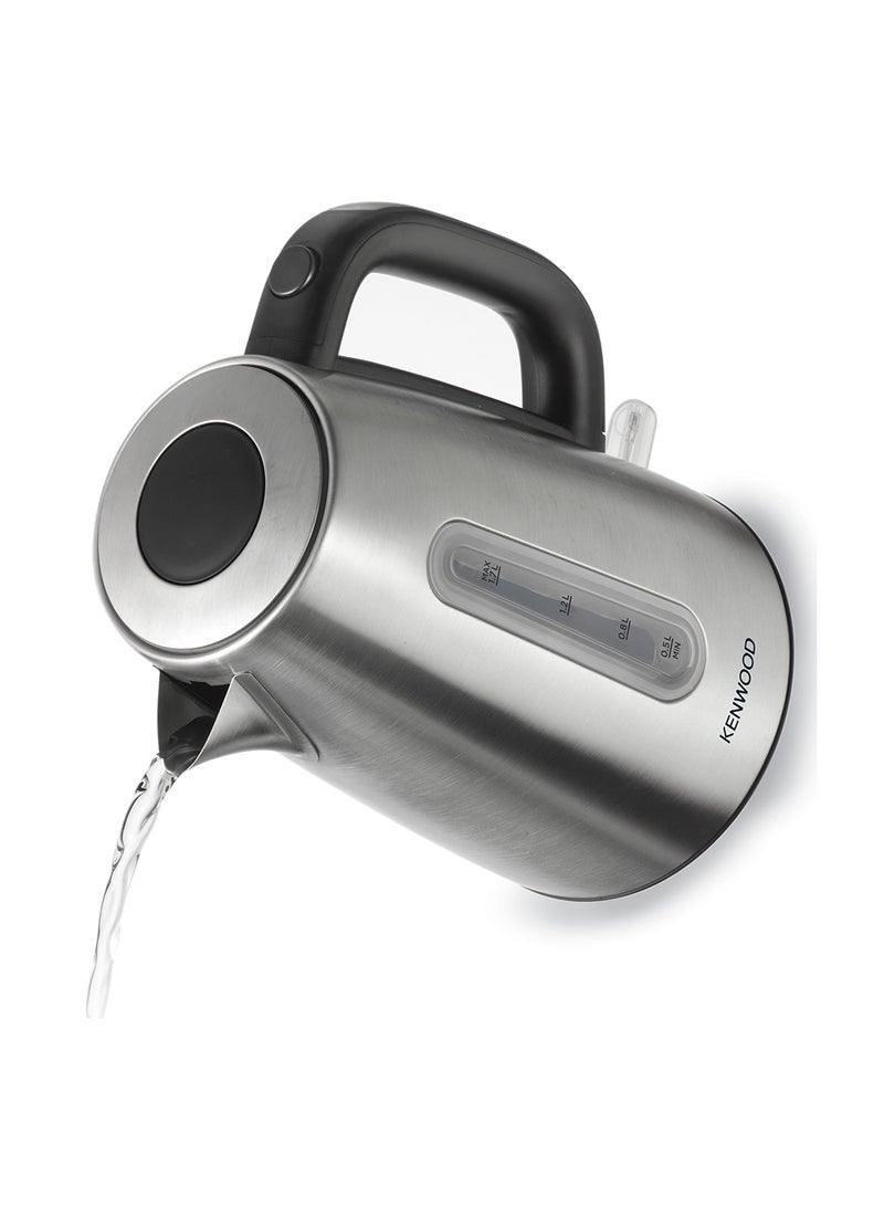 Stainless Steel Cordless Electric Kettle With Auto Shut-Off And Removable Mesh Filter Silver/Black 1.7 L 2200 W ZJM10.000SS Black