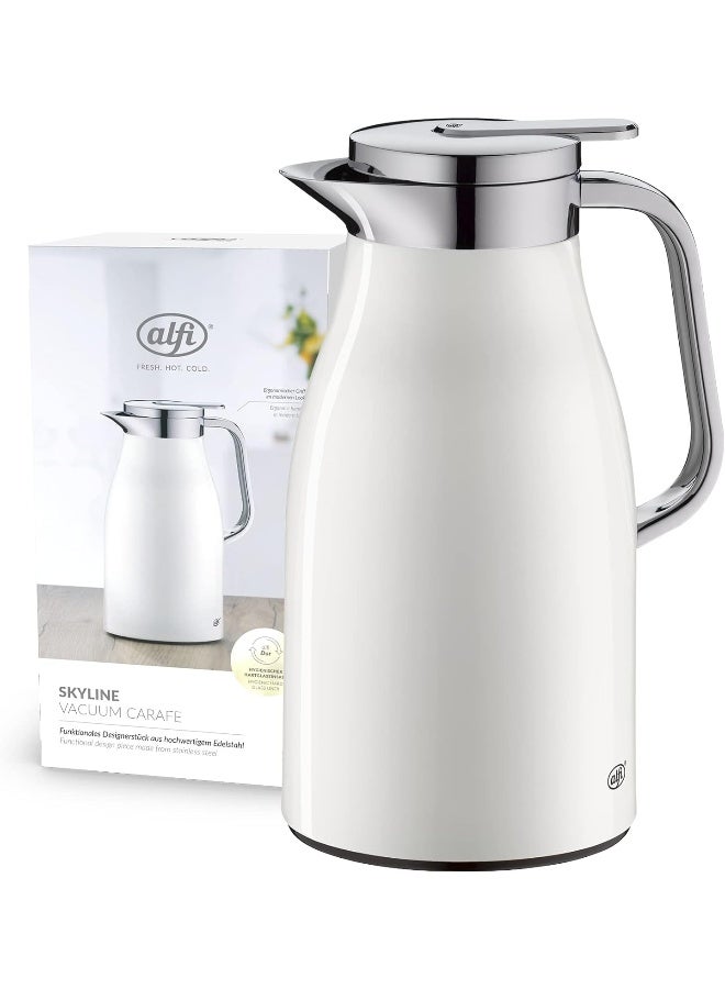 Skyline Tea Flask Coco White 1L Chrome