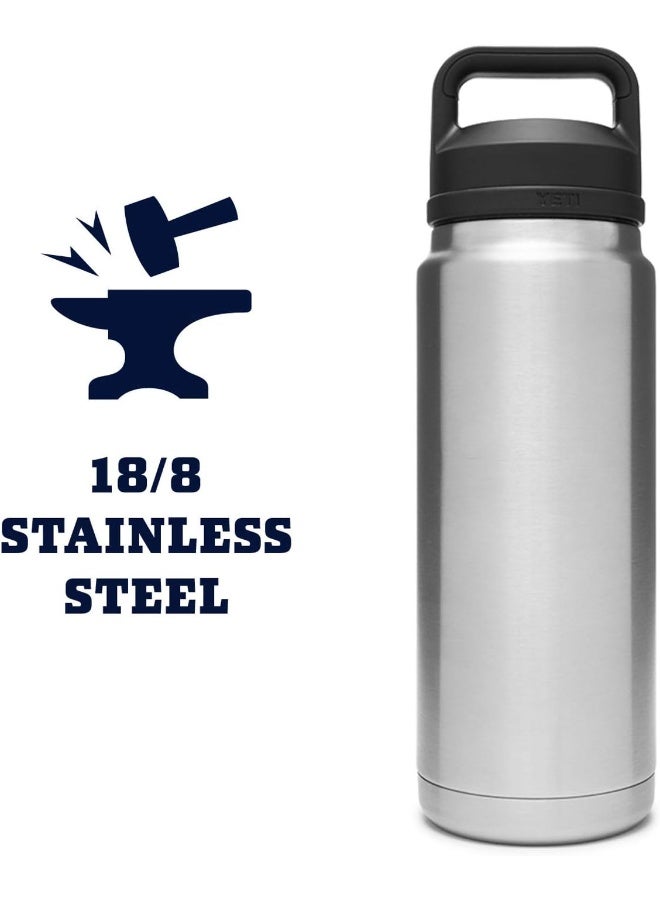 Rambler 26 Oz Bottle, Vacuum Insulated, Stainless Steel With Chug Cap, Stainless