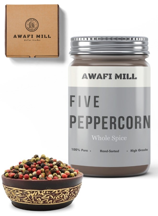 Premium Five-Peppercorn Blend | Handpicked Whole Peppercorns | Aromatic Spice Mix