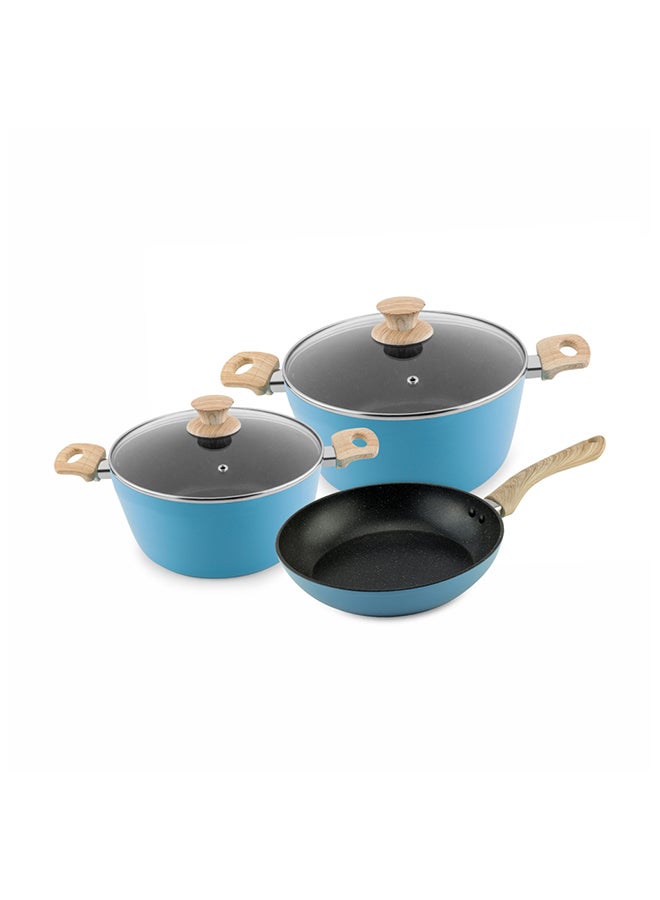 Ucook Culinara Granite Cookware Set 5pcs -blue