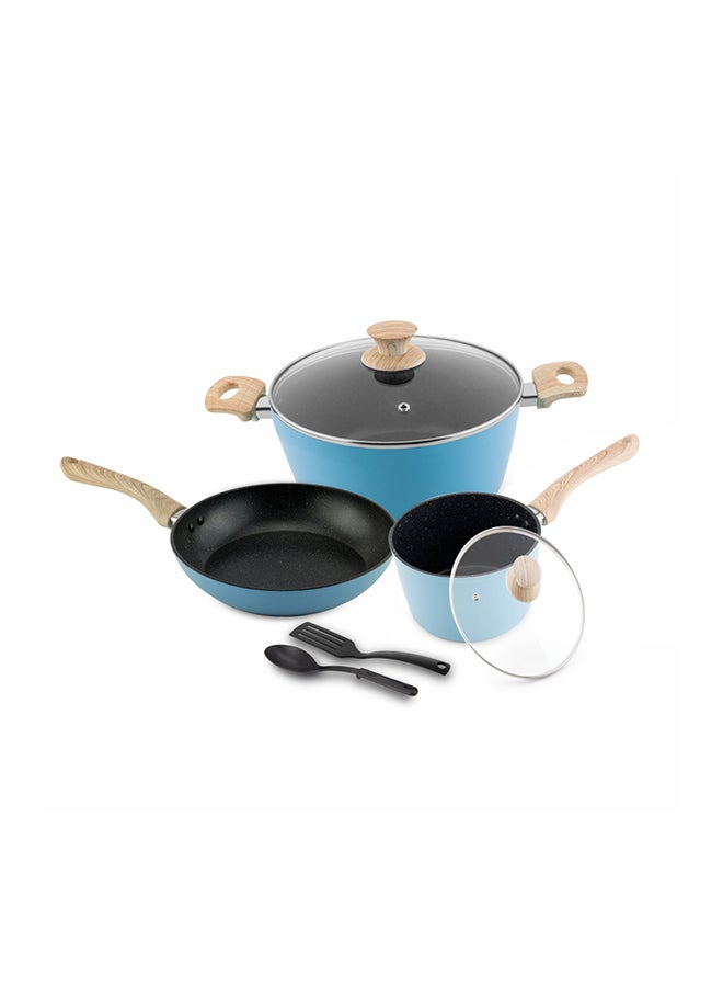 Ucook Culinara Granite Cookware Set 7pcs -blue