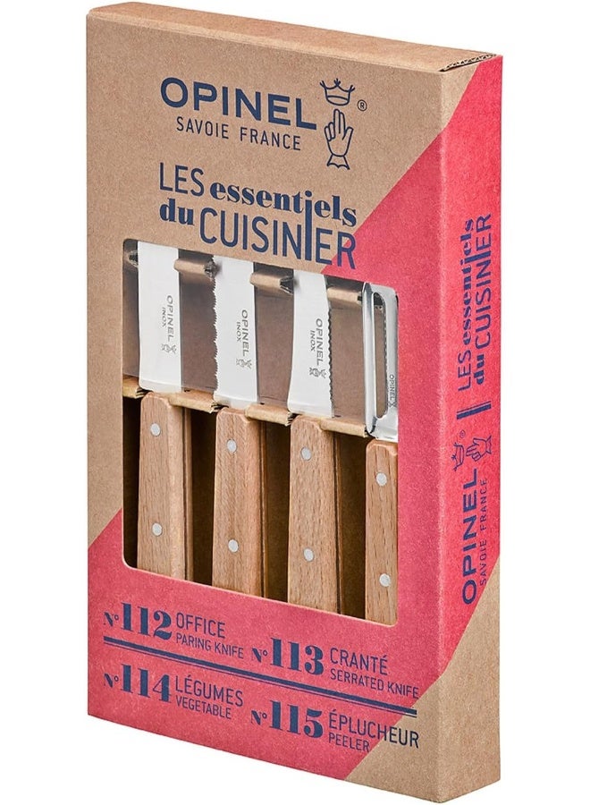 Essentials Knives 4pcs Set Natural