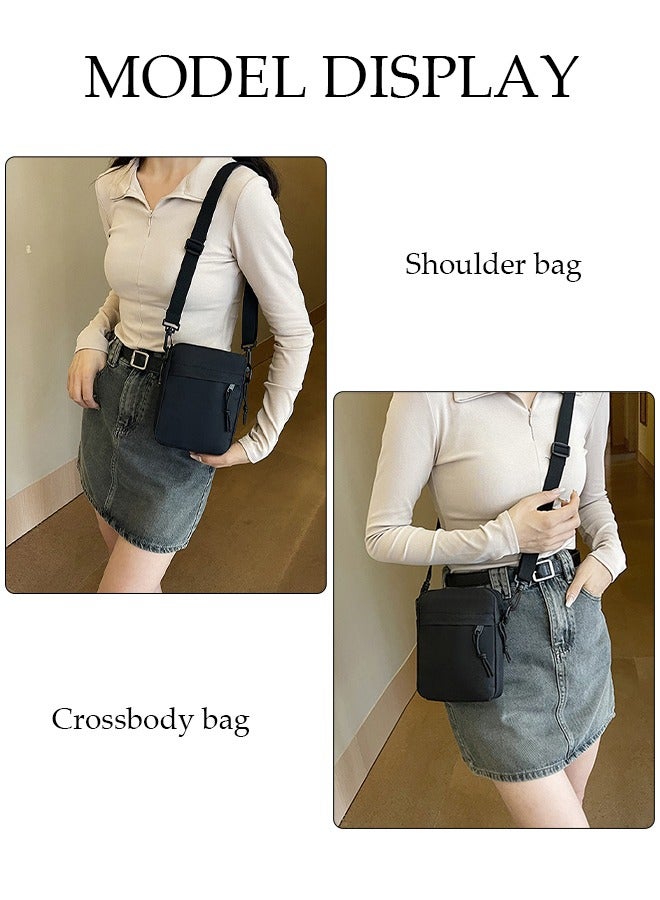 Compact Crossbody Bag for Men and Women Waterproof Sling Bag Backpack Multipurpose Cross Body Shoulder Bag Daypack for Travel Hiking Retro Purse Bag with Detachable Strap