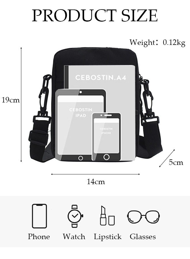 Compact Crossbody Bag for Men and Women Waterproof Sling Bag Backpack Multipurpose Cross Body Shoulder Bag Daypack for Travel Hiking Retro Purse Bag with Detachable Strap