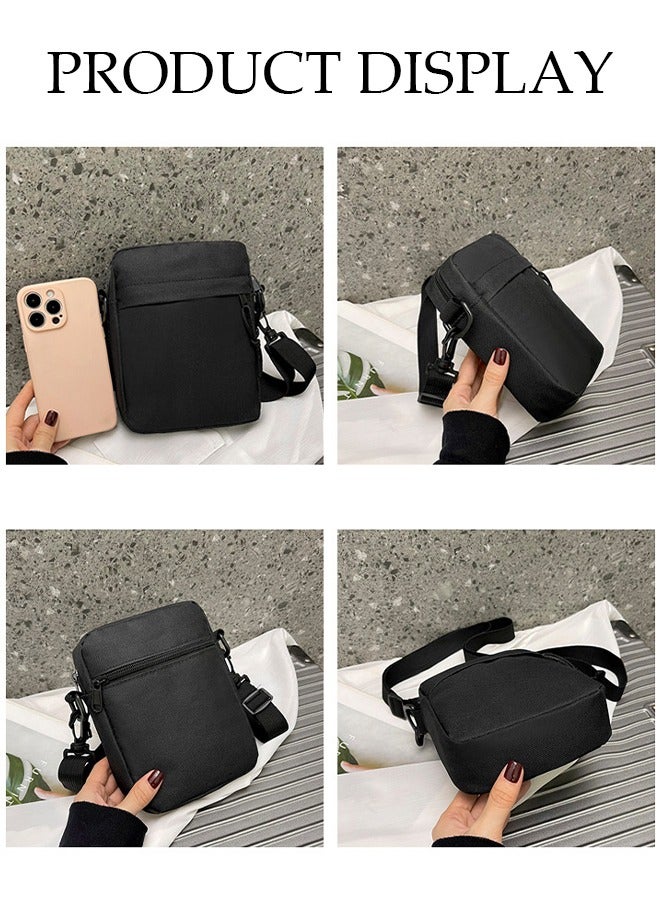 Compact Crossbody Bag for Men and Women Waterproof Sling Bag Backpack Multipurpose Cross Body Shoulder Bag Daypack for Travel Hiking Retro Purse Bag with Detachable Strap