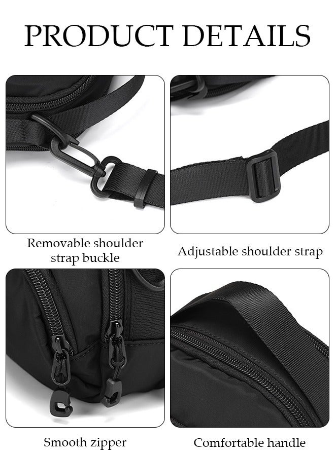 Crossbody Bag for Men and Women Waterproof Sling Bag Travel Passport Wallet Bag for Cell Phone, Small Side Shoulder Bag Multipurpose Daypack for Men