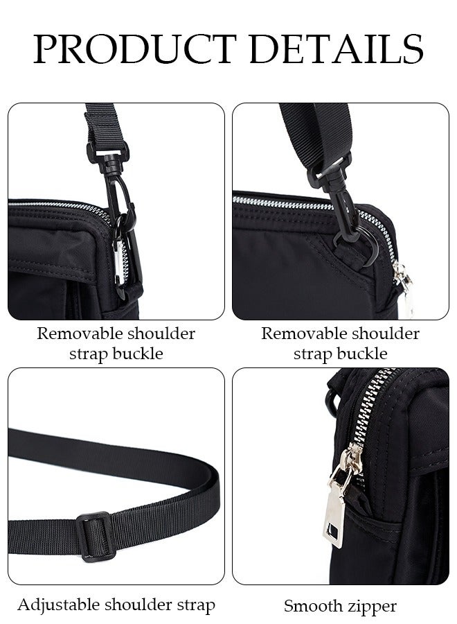 Crossbody Bag for Men and Women Waterproof Sling Bag Travel Passport Wallet Bag for Cell Phone, Small Side Shoulder Bag Multipurpose Daypack for Men