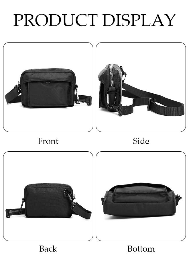 Crossbody Bag for Men and Women Waterproof Sling Bag Travel Passport Wallet Bag for Cell Phone, Small Side Shoulder Bag Multipurpose Daypack for Men