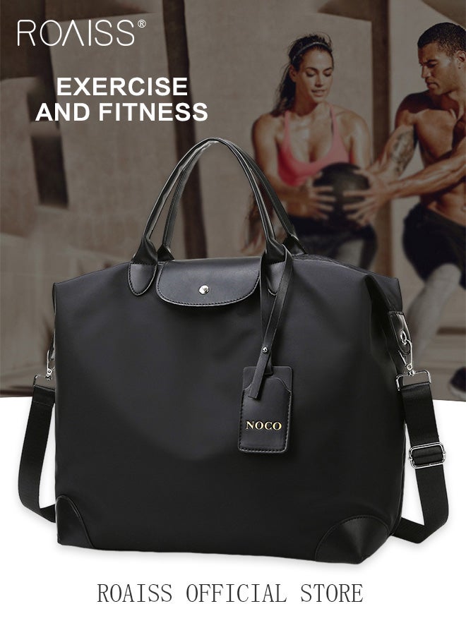 Large Capacity Tote Bag and a Small Zipper Pouch Bag Combination Set Unisex Multi-Functional Waterproof Shoulder Crossbody Bags Sets for Travel Business Trip or Gym Suitable for both Women and Men