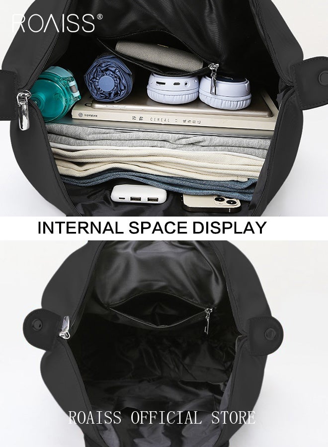 Large Capacity Tote Bag and a Small Zipper Pouch Bag Combination Set Unisex Multi-Functional Waterproof Shoulder Crossbody Bags Sets for Travel Business Trip or Gym Suitable for both Women and Men