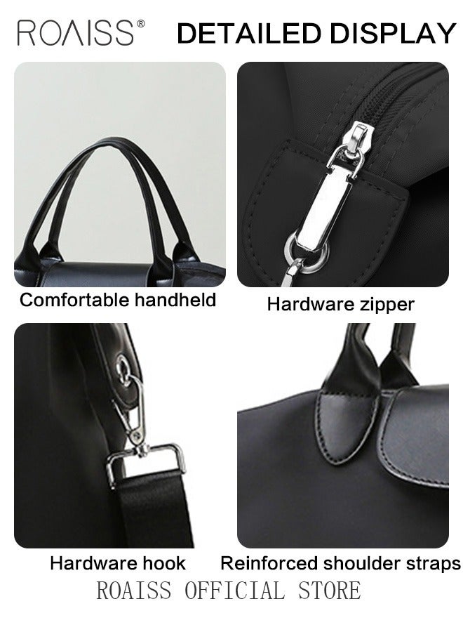 Large Capacity Tote Bag and a Small Zipper Pouch Bag Combination Set Unisex Multi-Functional Waterproof Shoulder Crossbody Bags Sets for Travel Business Trip or Gym Suitable for both Women and Men