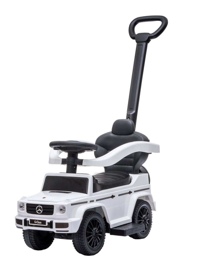 Lovely Baby Mercedes-Benz Push Car for Kids LB 3388H, Ride-on w/ Handlebar, Storage, Comfortable Foot-Rest, Age 1-3 Yrs - White