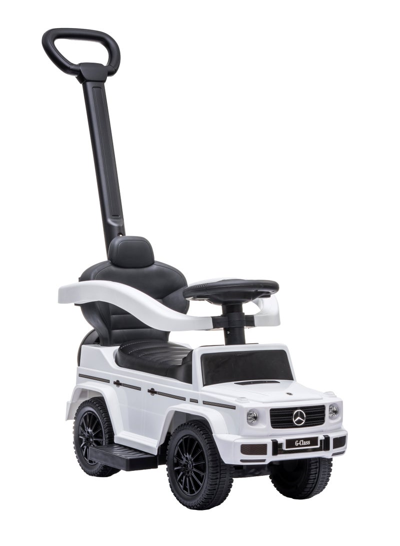 Lovely Baby Mercedes-Benz Push Car for Kids LB 3388H, Ride-on w/ Handlebar, Storage, Comfortable Foot-Rest, Age 1-3 Yrs - White