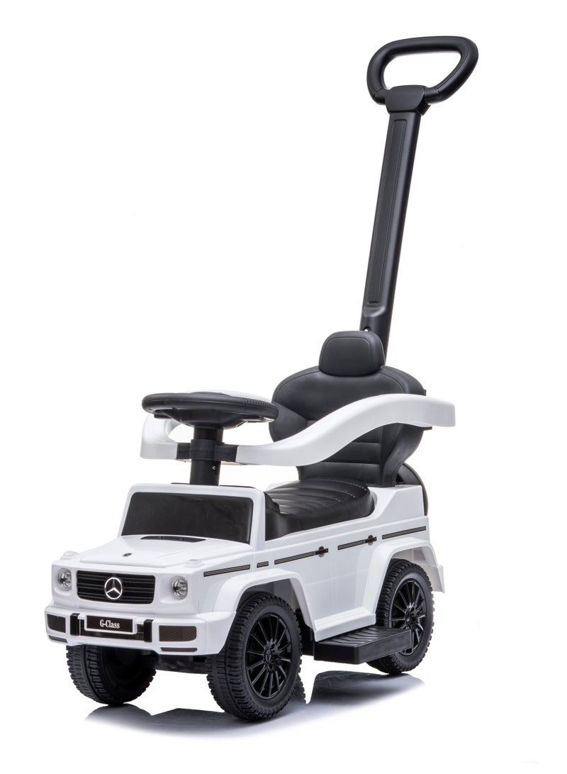 Lovely Baby Mercedes-Benz Push Car for Kids LB 3388H, Ride-on w/ Handlebar, Storage, Comfortable Foot-Rest, Age 1-3 Yrs - White