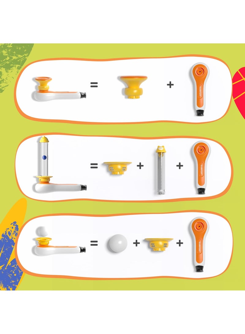 3-in-1 Montessori Toy for Toddler with Whistle, Ball Blowing, Floating Blow Pipe Balls – Sensory Baby Toy, Fine Motor Skills, Learning Educational Toy for Boys Girls Gifts