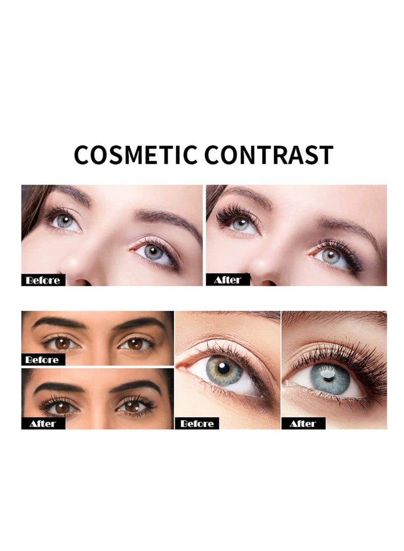 4D Silk Fiber Eyelash Mascara, Extra Long Thick Voluminous Lash Mascara, Long-Lasting Waterproof Mascara for Makeup, No Flaking Smudge Proof Mascara, Black