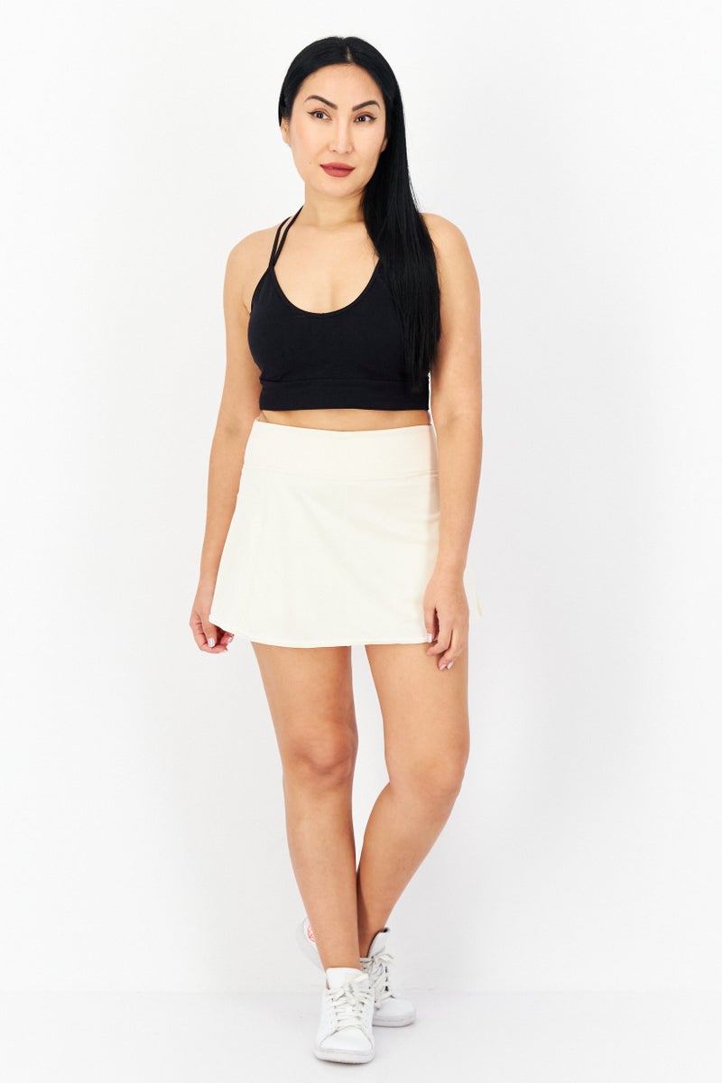 Women Sportswear Fit Training Skirt, Beige