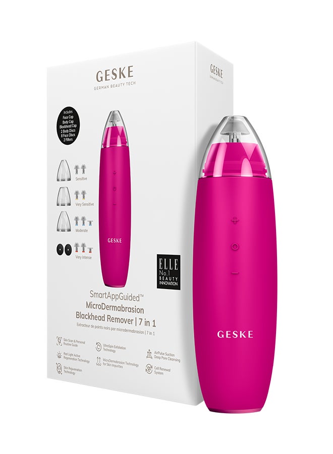 GESKE MicroDermabrasion Blackhead Remover| 7 in 1| Magenta