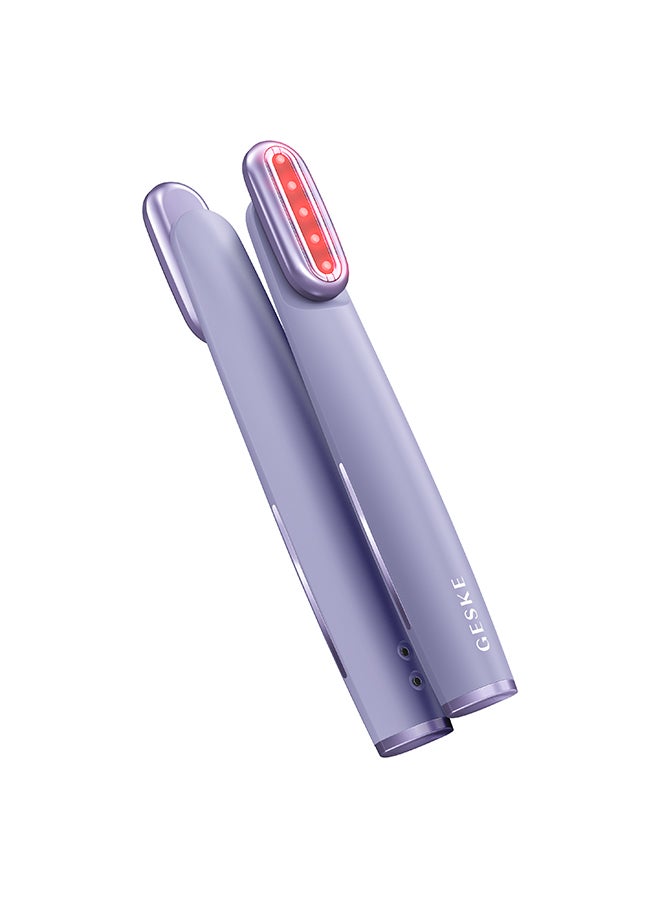 Skin Firming Wand | 7-in-1| LED Light Therapy Face Care Wand with Facial Massager | Red Light Wand for Face, Neck and Eye Skincare Rejuvenation | Firming and Lifting- Purple