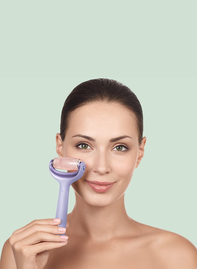 SmartAppGuided Microneedle Face and Body Roller 9 In 1 Purple