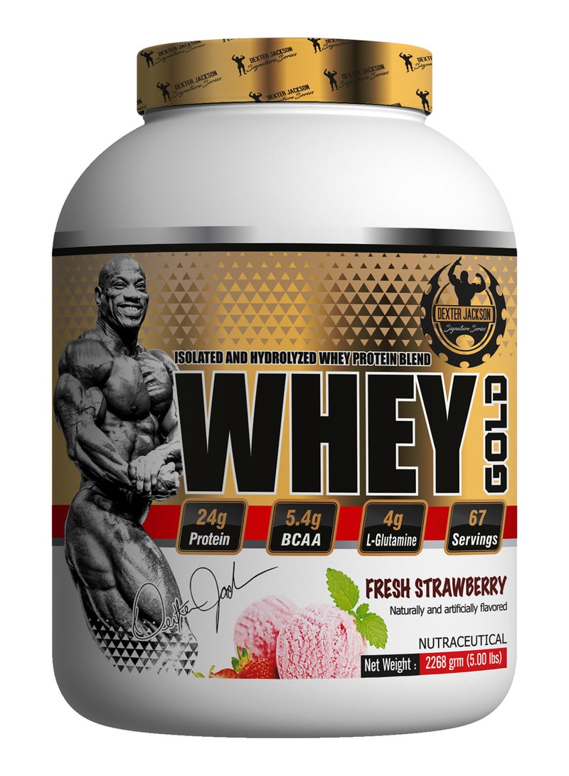 Dexter Jackson Gold Series Whey Gold - Fresh Strawberry, 2268g (5 Lbs), 67 Servings