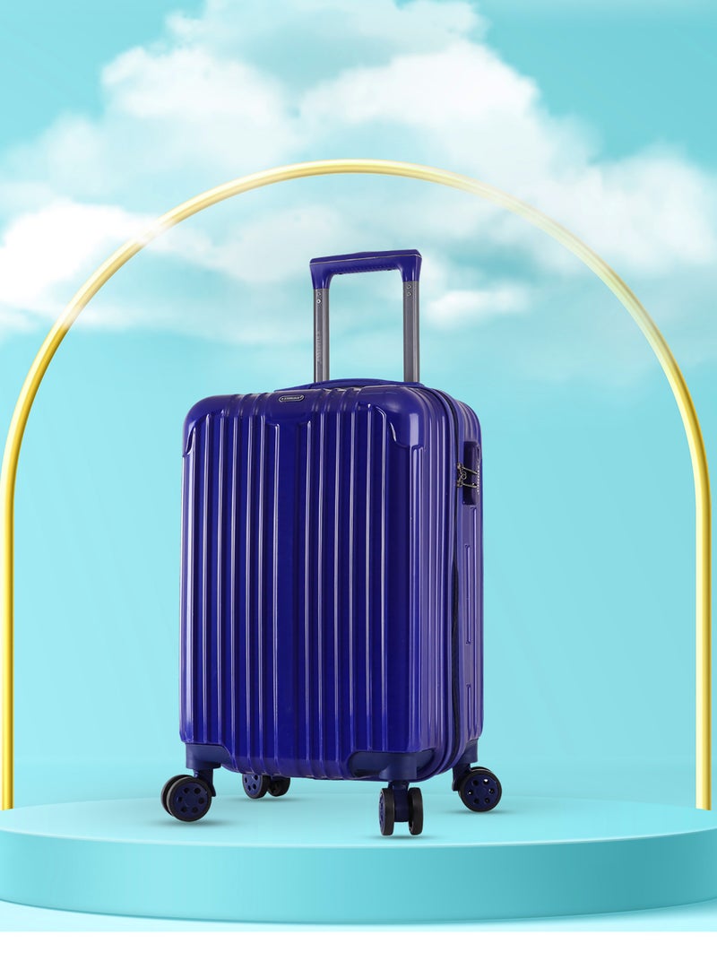 Single Travel Trolley Luggage Hardside Expandable 4 Spinner Wheels 20 Inch 3 Numbered Lock ABS+PC Material