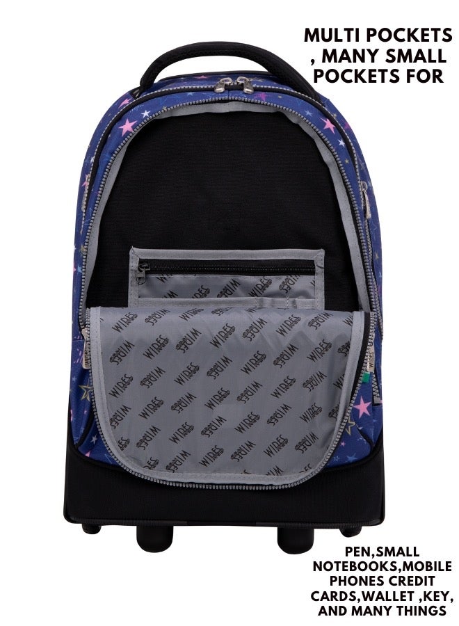 3 Piece Kids School Trolley Bag laptop compartment Big Wheels With Lunch bag & Pencil Case