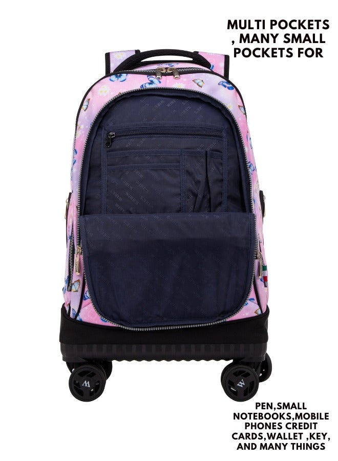 3 Piece Kids School Trolley Bag laptop compartment 4 Wheels With Lunch bag & Pencil Case