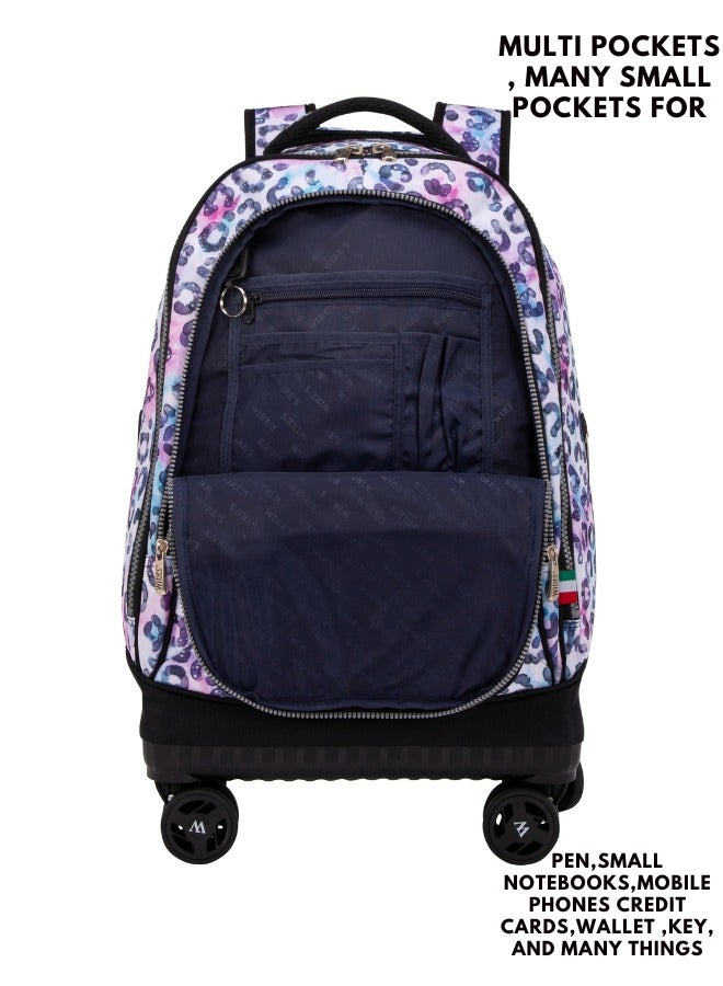 3 Piece Kids School Trolley Bag laptop compartment 4 Wheels With Lunch bag & Pencil Case