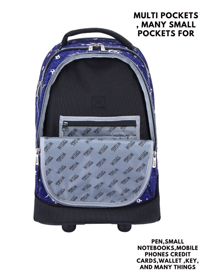 3 Piece Kids School Trolley Bag laptop compartment Big Wheels With Lunch bag & Pencil Case