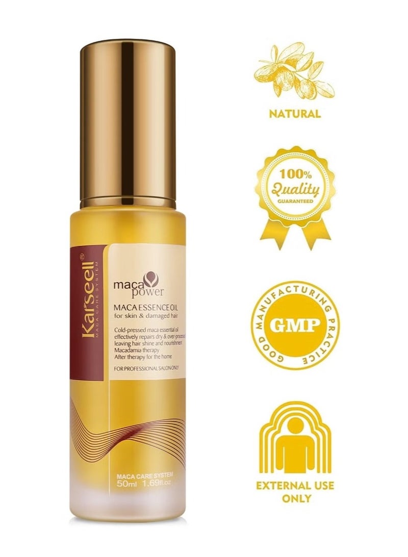 Moroccan Argan Oil for Hair Healing Cold Pressed Weightless Argan Oil Hair Serum for Dry Damaged Hair 50ml