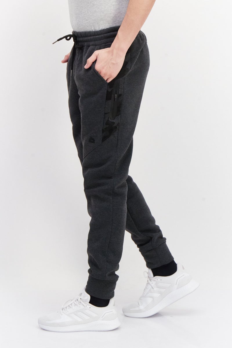 Men Sportswear Fit Training Jogger Pants, Heather Charcoal