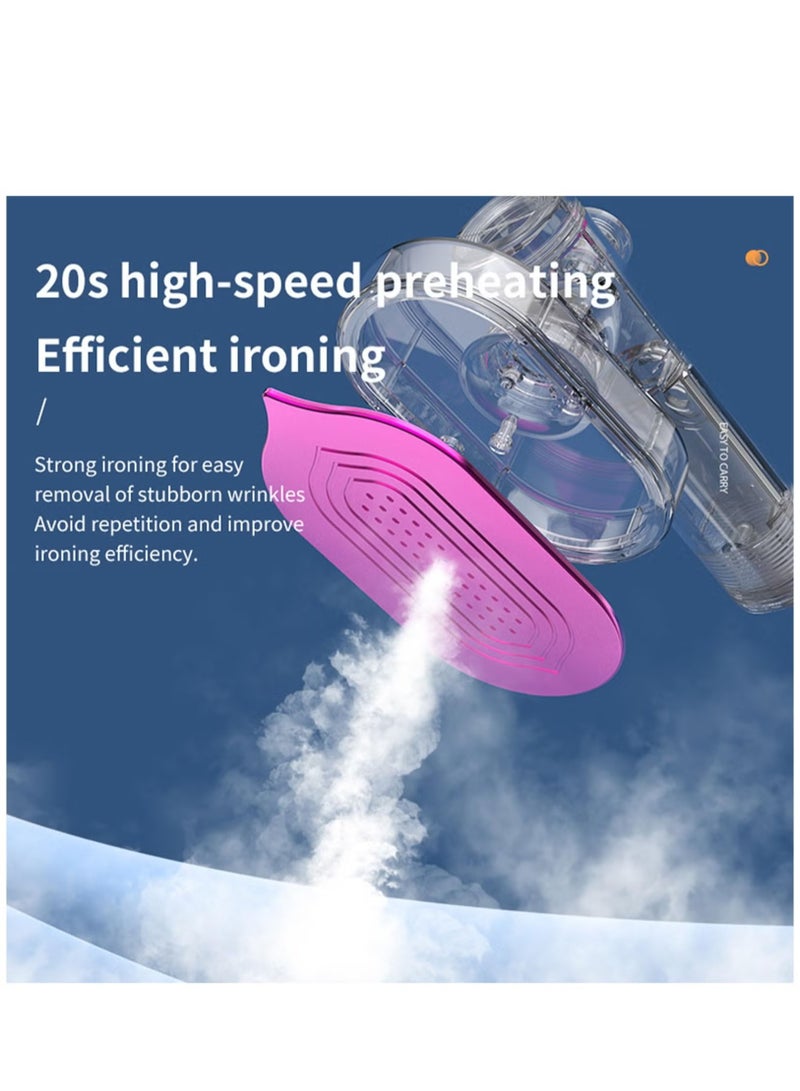 Mini Travel Steam Iron for Clothes,Micro Steam Iron Portable Professional Handheld Steamer for Clothes,180°Rotatable Foldable Garment Steamer for Home and Travel,60ml Water Tank