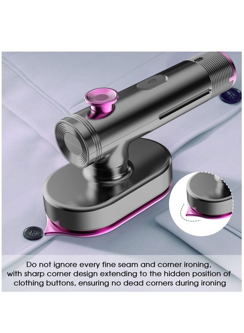 Mini Travel Steam Iron for Clothes,Micro Steam Iron Portable Professional Handheld Steamer for Clothes,180°Rotatable Foldable Garment Steamer for Home and Travel,60ml Water Tank