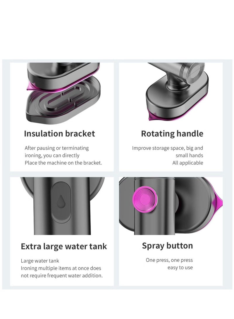 Mini Travel Steam Iron for Clothes,Micro Steam Iron Portable Professional Handheld Steamer for Clothes,180°Rotatable Foldable Garment Steamer for Home and Travel,60ml Water Tank