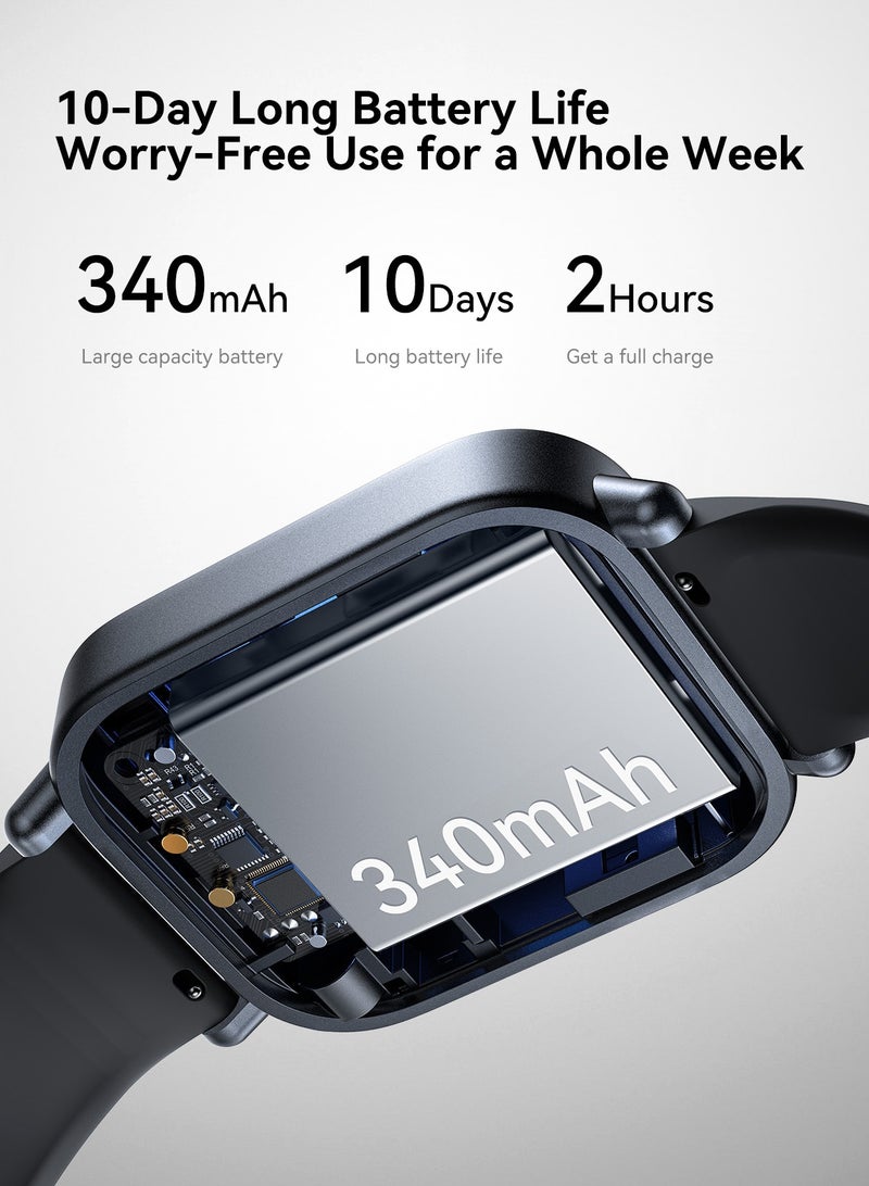 350 mAh 350 mAh Fit-life Series JR-FT3S 1.96 inch Bluetooth Call Smart Watch Supports Sleep Monitoring Space Grey Space Grey