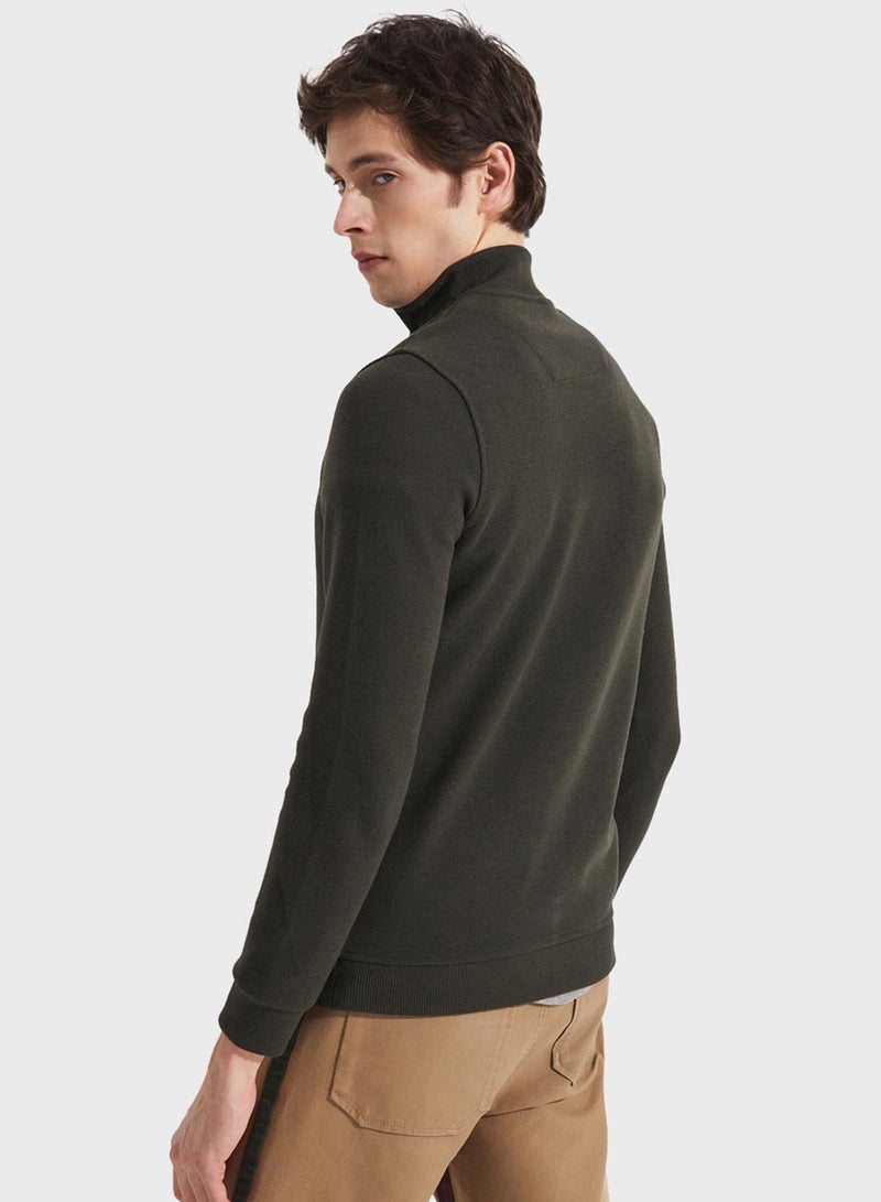 Essentail Half Zipper Sweatshirt