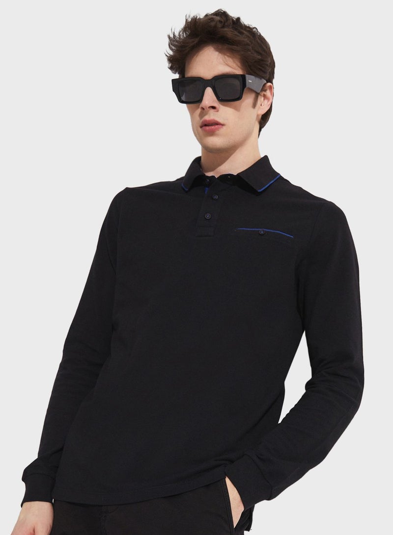 Essetial Textured Crew Neck Sweatshirt