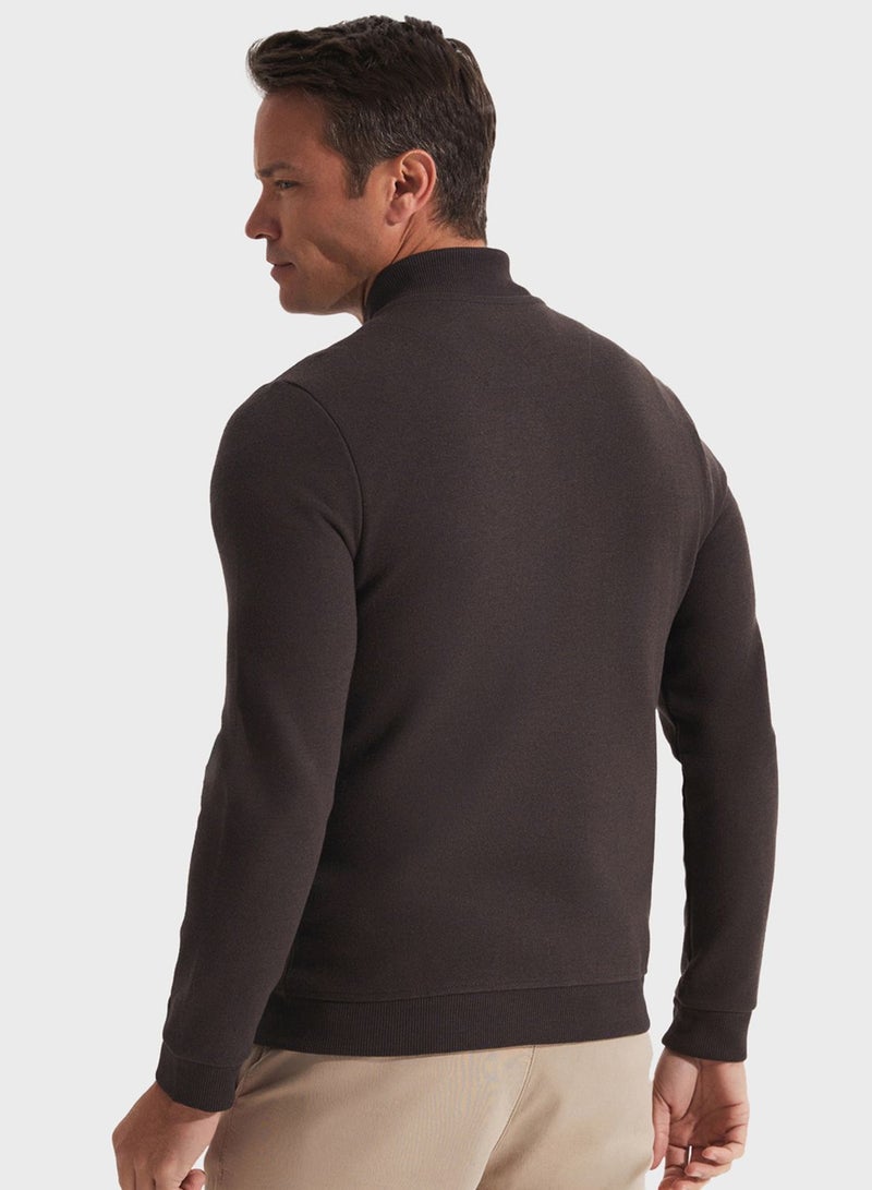 Essentail Half Zipper Sweatshirt