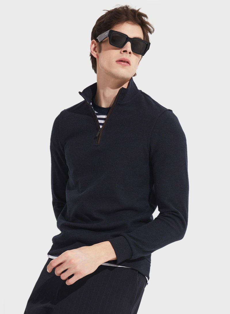 Essentail Half Zipper Sweatshirt