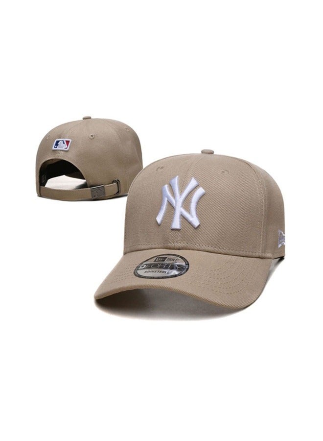 New Era 9Fort New York Yankees baseball cap duckbill cap sun hat pure cotton men's and women's outdoor sports brown